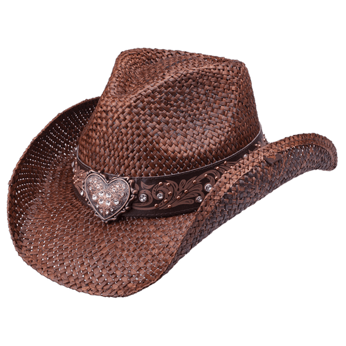 Sierra Oro Straw Cowboy Hat for Men - Flint Western Drifter, Black - view 2